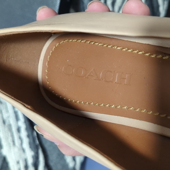 Coach Womens Cream Pink Flat w/ Floral Applique Pointed Toe FG1862 Sz 11 - Picture 5 of 8